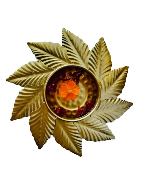 Golden brass Urli Bowl For Floating Flowers And Candles (12-Inch Diameter)