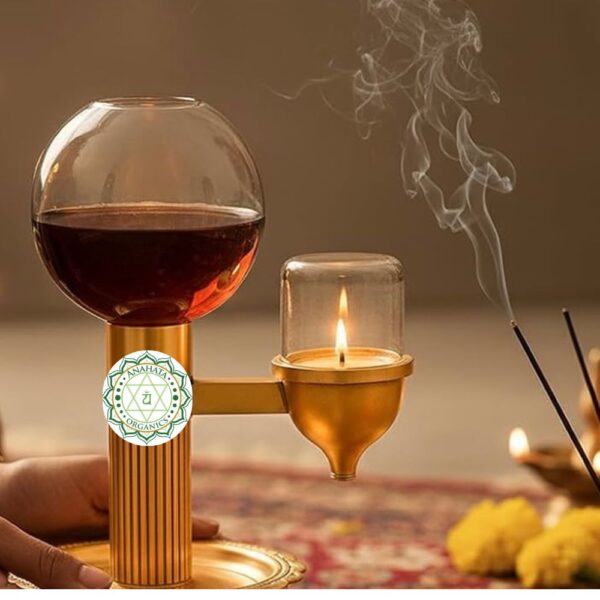 Akhand Diya With Borosilicate Glass 200 ml.